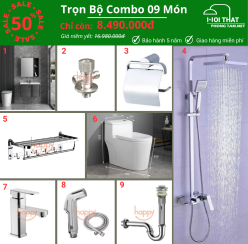 Combo Thiết Bị Vệ Sinh 09 Món CBVS05