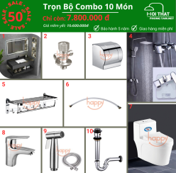 Combo Thiết Bị Vệ Sinh 10 Món CBVS04