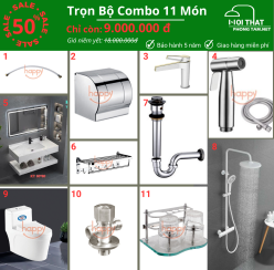 Combo Thiết Bị Vệ Sinh 11 Món CBVS03