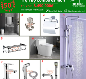 Combo Thiết Bị Vệ Sinh 09 Món CBVS05